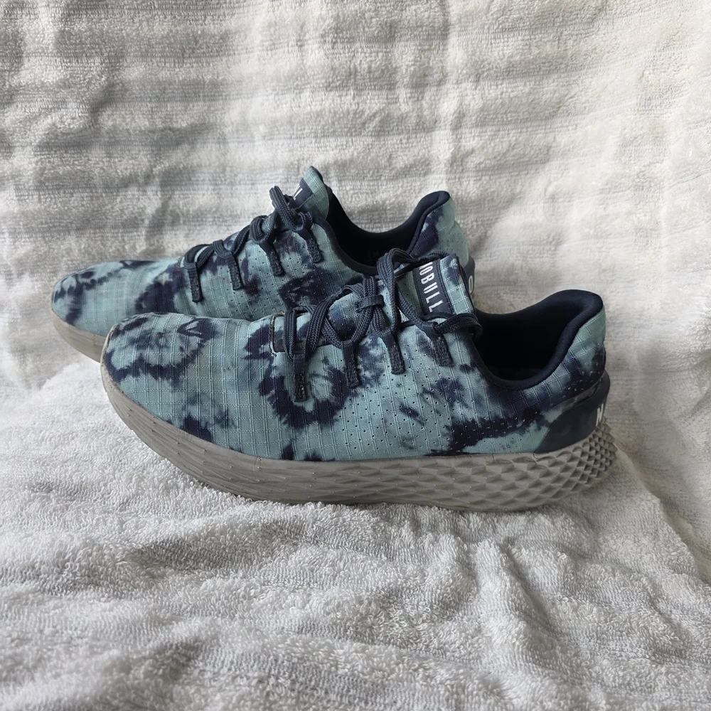 Nobull Ripstop Teal Tie Dye Runners Shoes All Day Men's 7.5 Women's 9 Sneakers